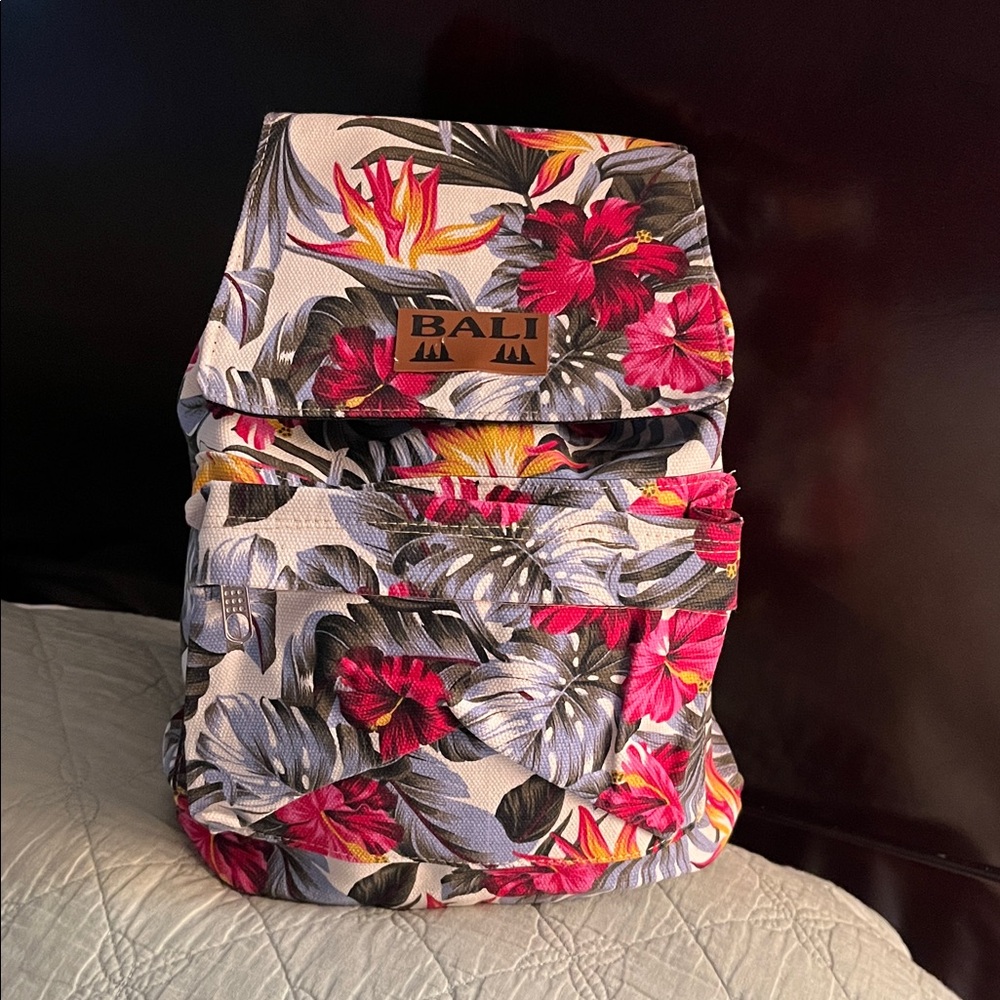 🌺BALI Floral Print Backpack - Actual Souvenir from Bali 🌺